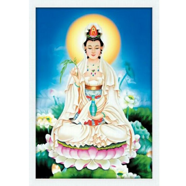 Tranh thêu Quan Thế Âm Bồ Tát 223230 - kích thước: 55 * 75cm. (TRANH CHƯA LÀM)