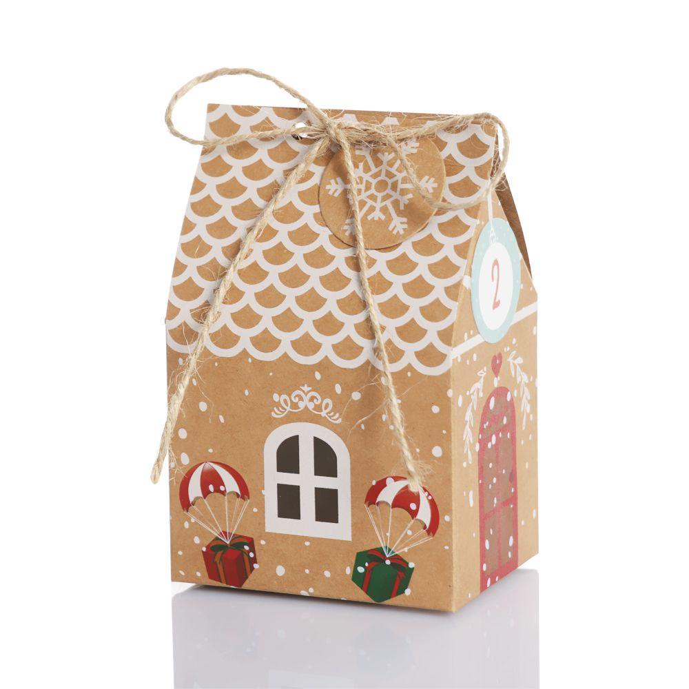 Set 24 Túi Giấy Đựng Kẹo / Quà Tặng Kèm Nhãn Dán Tiện Dụng