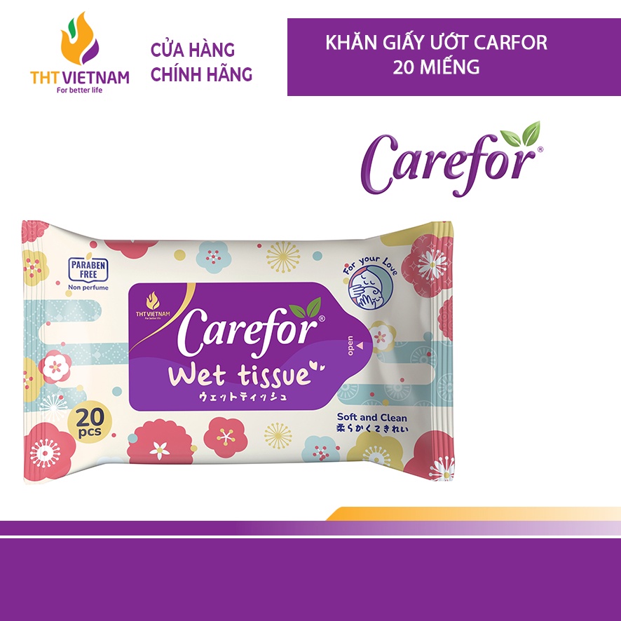 Khăn ướt không mùi Carefor 20M