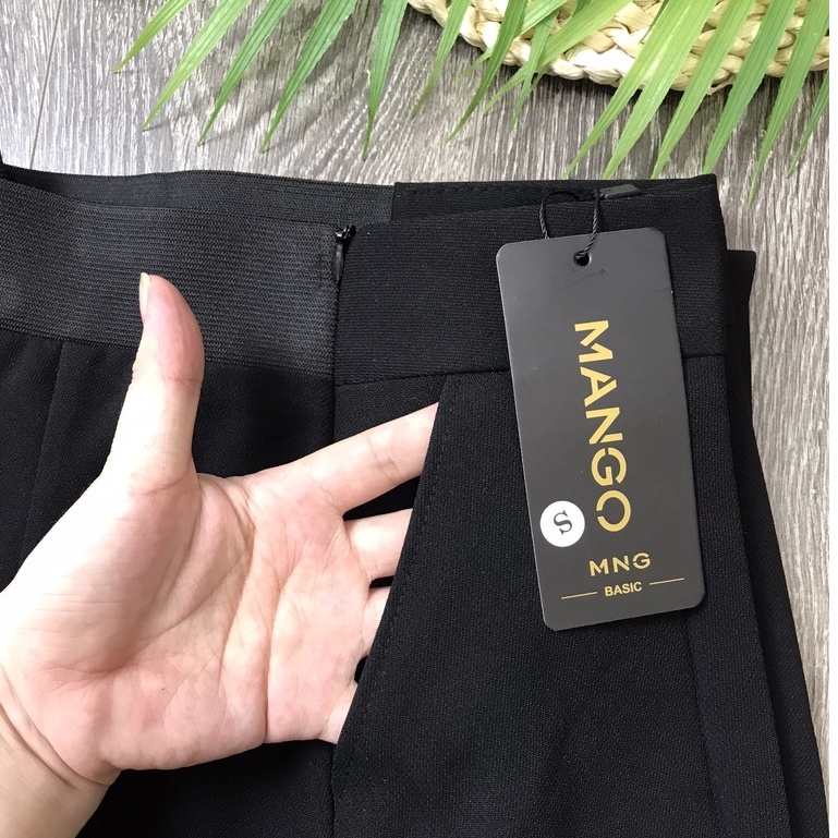 Quần baggy nữ cạp chun sau công sở cạp cao lưng cao Homieyl cao cấp, quần baggy nữ lưng cao đen đi học đi làm