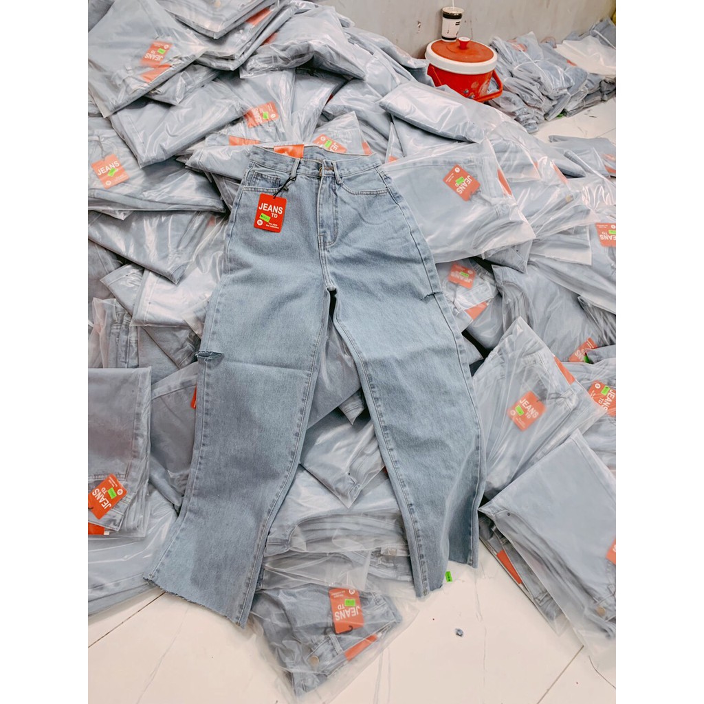 Quần baggy ống suông rộng cắt 2 bên ống cá tính hot