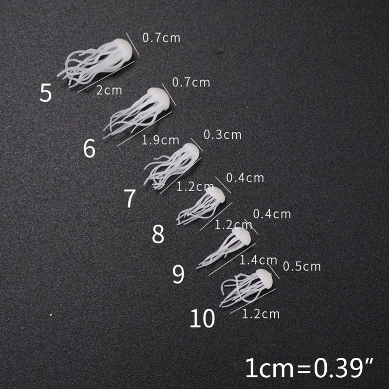 Set 16 Mô Hình Sứa Biển 3D Mini Bằng Epoxy Resin Epoxy UV DIY Trang Trí Đa Ứng Dụng