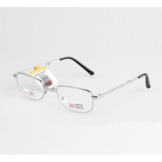 Kính lão thị gấp gọng sẵn độ có bao da nam nữ gọng bạc titan mắt THỦY TINH CƯƠNG LỰc KVN05UNIQUI
