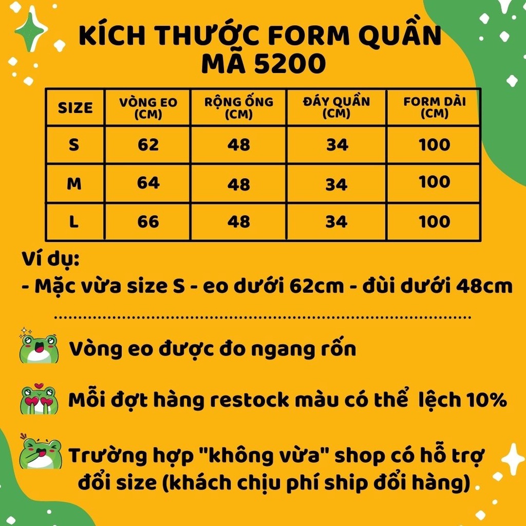 Quần Ống Rộng Suông Nữ Lưng Cao Vải Jeans Mã 5200 + 3200  (ẢNH THẬT) - Nabishop1234