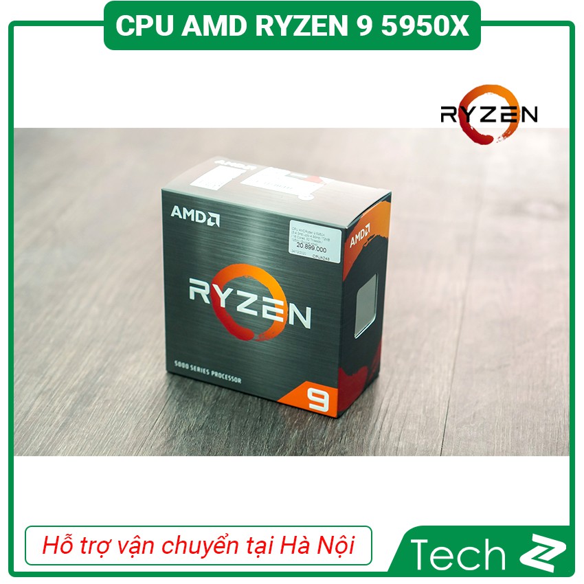 CPU AMD Ryzen 9 5950X (3.4 GHz Upto 4.9GHz / 72MB / 16 Cores, 32 Threads / 105W / Socket AM4)
