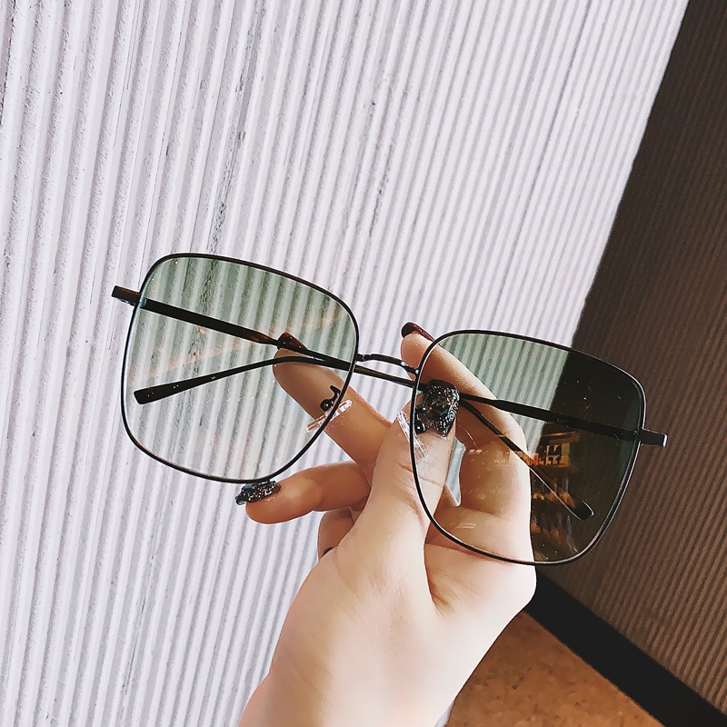Kính Mát Gọng Vuông Kim Loại Thời Trang Cho Nam Nữ