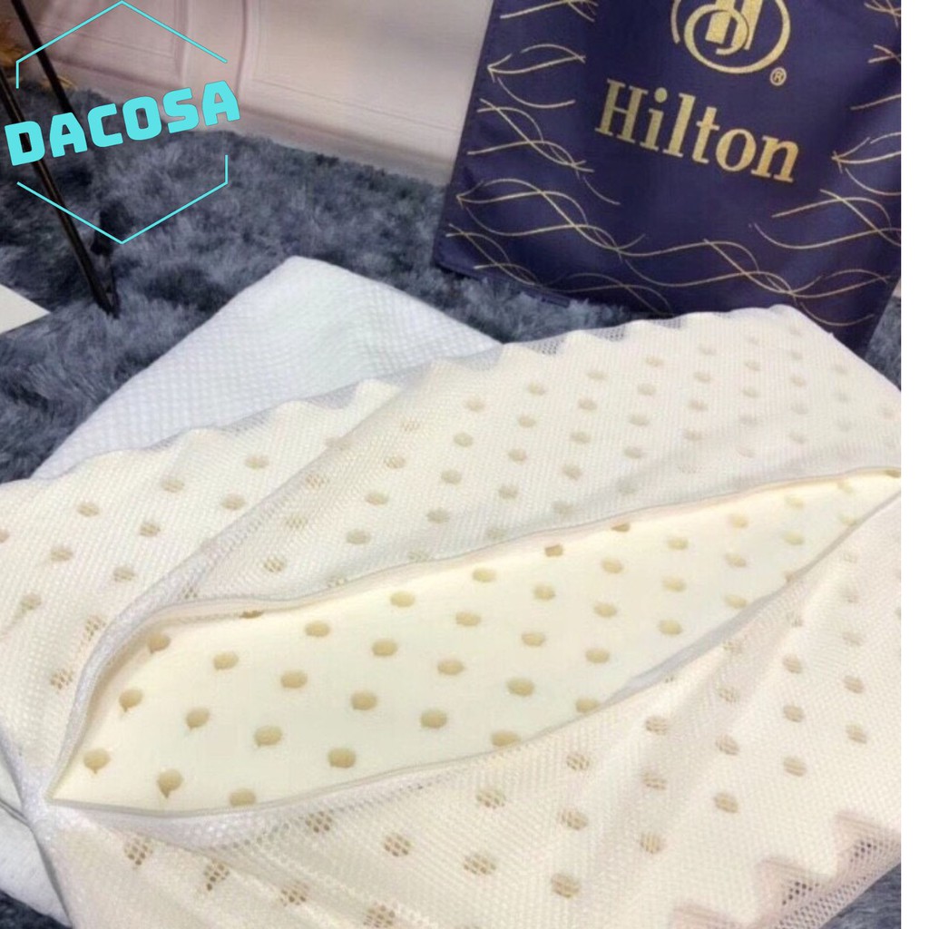 Gối Ngủ Cao Su Non Hilton Cao Cấp Đàn Hồi