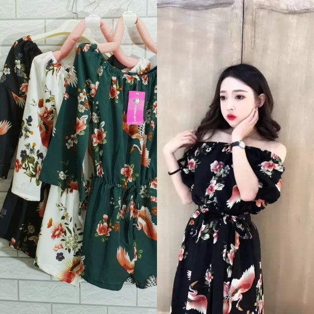 Jumpsuit hoa dfi biển