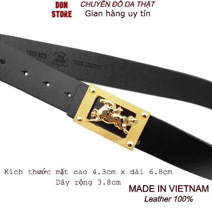 [HOT] Thắt Lưng Thời Trang Nam Phong Cách Sang Trọng Mặt Khóa Đúc Nguyên Khối (Dây Da Bò Thật 100% + Kèm Đục Lỗ)
