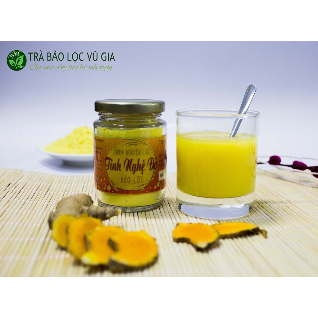 Tinh Nghệ Đỏ Nguyên Chất Vũ Gia 100g + Tặng Cọ Quét Dưỡng Da