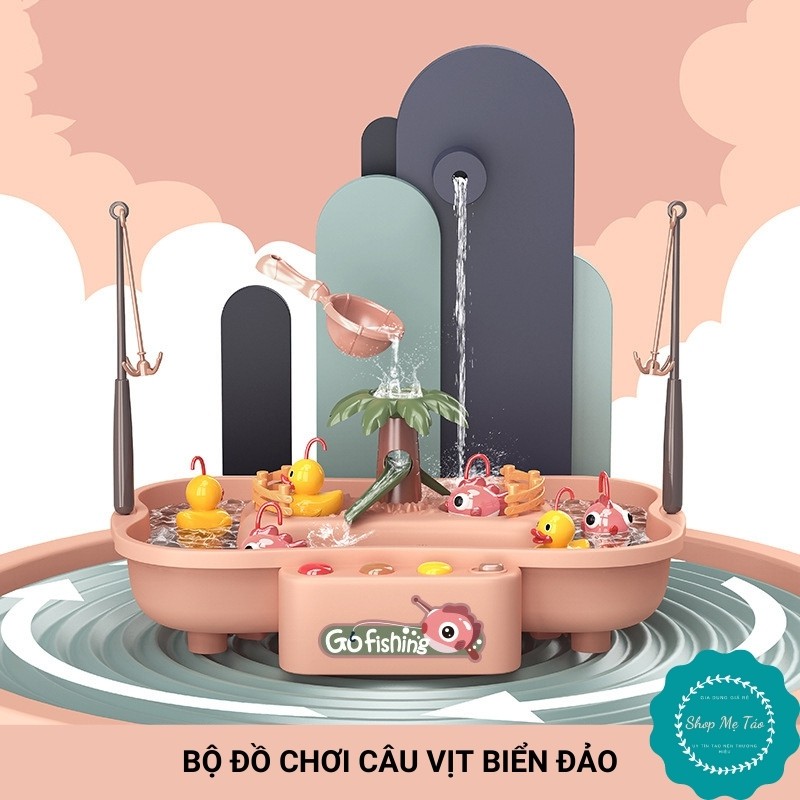 Bộ đồ chơi câu cá câu vịt trên đảo có nhạc cực hấp dẫn cho bé 20 chi tiết.