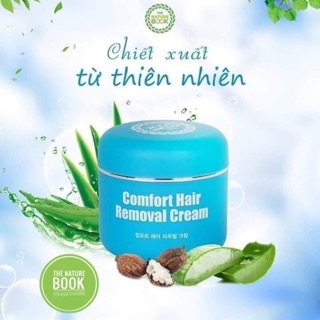 Tẩy Lông 💝 TẶNG 3 MẶT NẠ 99K💝 Không Đau Không Nóng Rát Thiên Nhiên The Nature Book 50g
