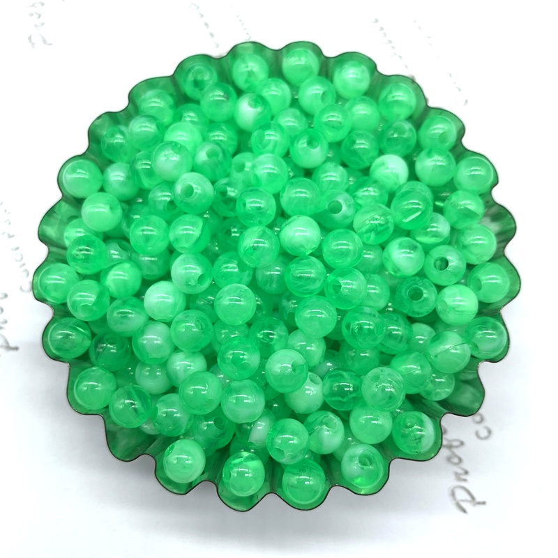 Hạt Xâu Làm Trang Sức Hai Màu Sắc Bằng Acrylic 6mm/8mm/10mm DIY