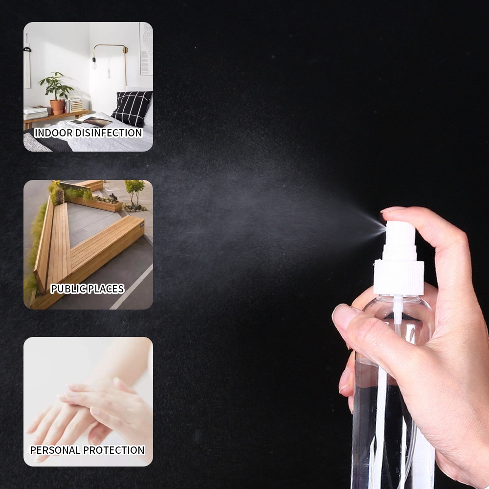 Bình Xịt Nước Hoa Mini Bằng Nhựa Trong Suốt 20/30/50/60/80/100ml/200ML