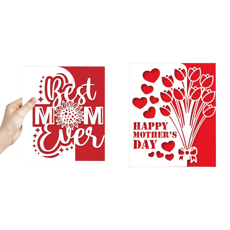 Khuôn Cắt Giấy Làm Từ Kim Loại Hình Chữ Best Mom Ever Trang Trí Scrapbook