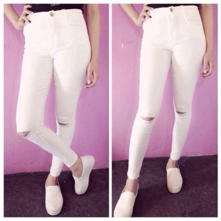 Quần skinny rách gối