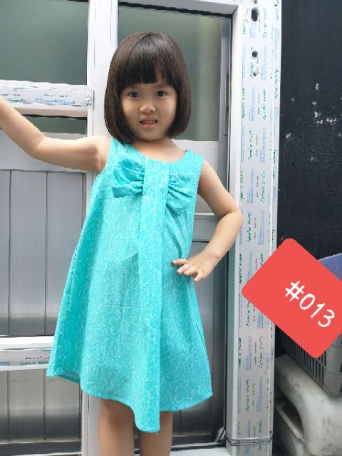 Đầm nơ chữ A sise:8 cho bé từ 28kg đến 31kg