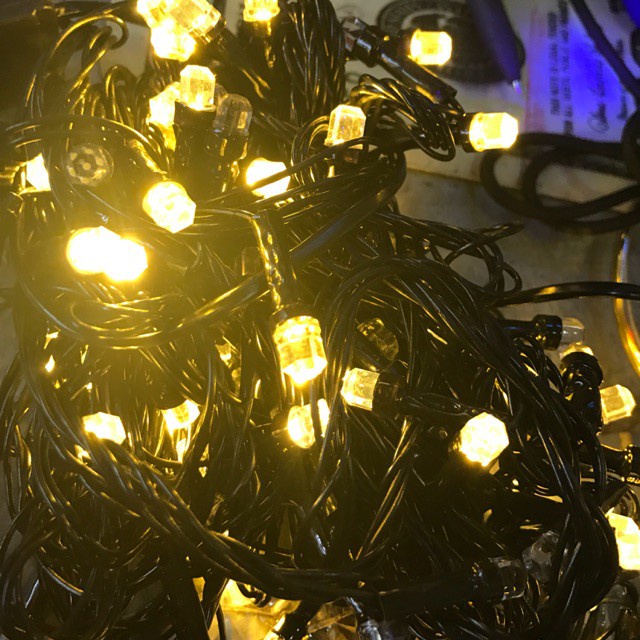 Đèn Nháy Led, Lục Giác Trang Trí Nhà Cửa Dài 50M Màu Vàng