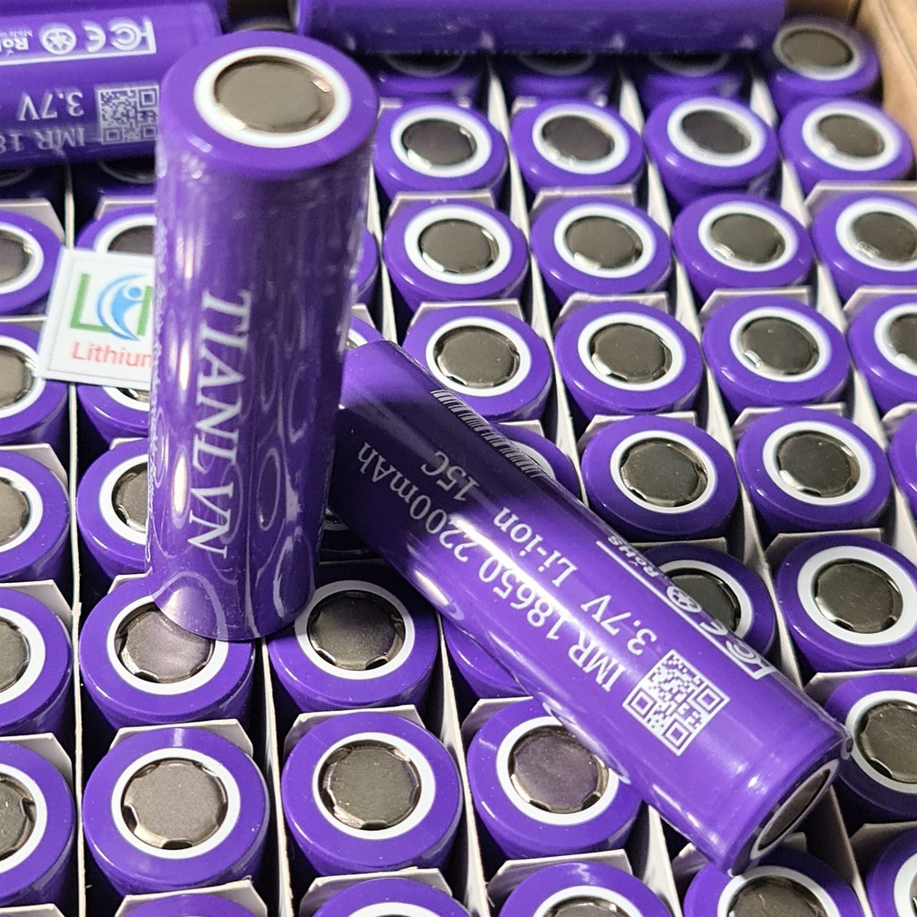 Combo 5 cell / 10 cell pin sạc 18650 2200mah - xả cao 30A. Pin chính hãng TIANVN 3.7v , nội trở pin cực thấp