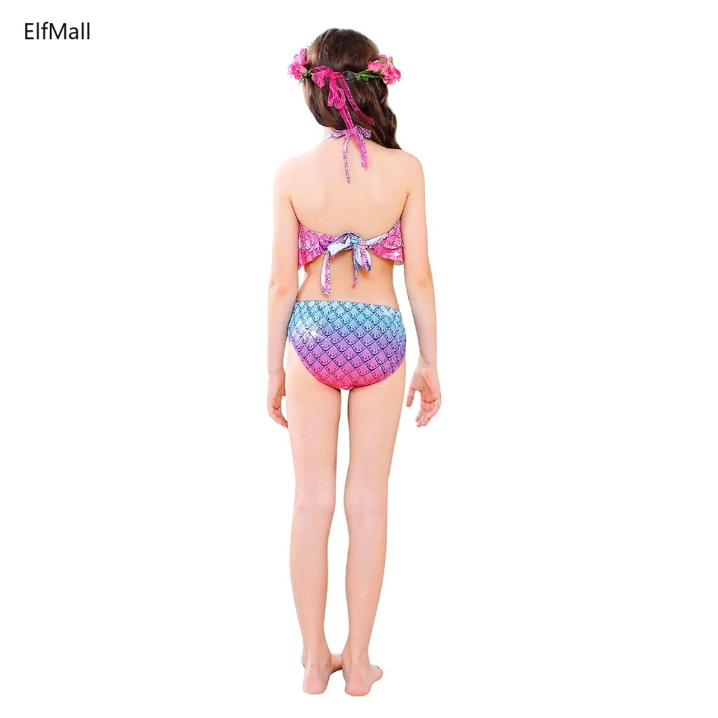 Bộ Đồ Bơi Nàng Tiên Cá Xinh Xắn Cho Bé Gái 2-10 Tuổi
