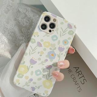 ốp iphone giả da TPU in hình hoa đơn giản cho iPhone 11 Pro Max X Xr Xs Max 7 8 Plus Se 2020 12 pro max