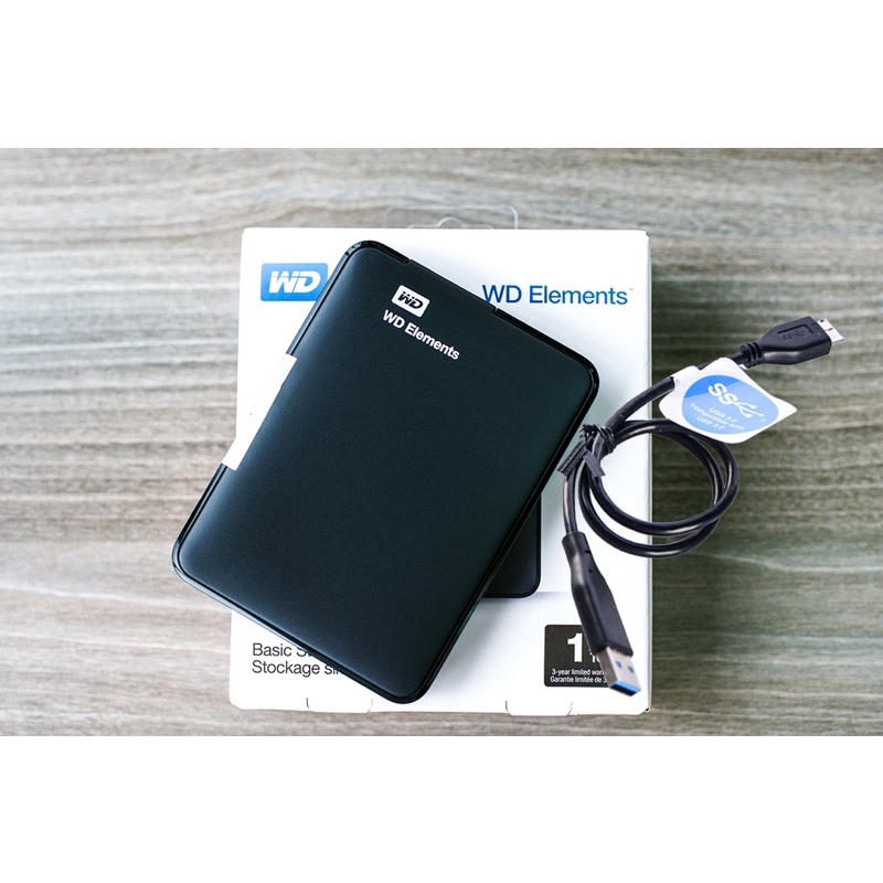 Ổ cứng di động WD Elements 1TB WDBUZG0010BBK Portable