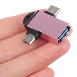 Đầu Chuyển Đổi 2 Trong 1 Type-C Micro Usb Otg Cho Android Usb 3.1