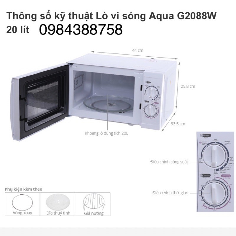 Đĩa quay lò vi sóng Aqua20l G - 2088W