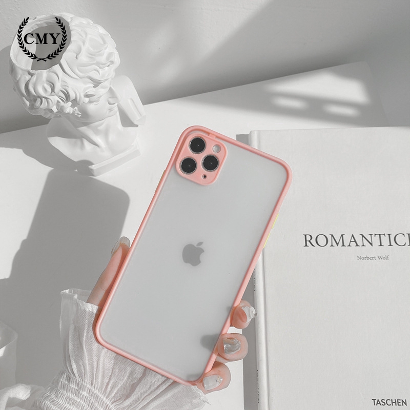 Ốp điện thoại trong mờ viền khác màu độc đáo đẹp mắt cho iPhone11/11Pro 11pro Max X XR XS XS MAX 7 8 plus SE | BigBuy360 - bigbuy360.vn