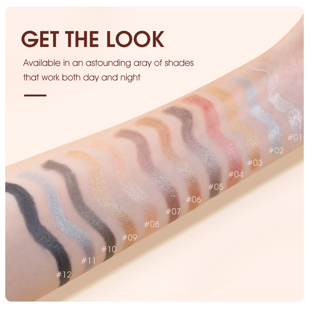 Bút kẻ mắt O.TWO.O kiêm phấn mắt trang điểm mượt mà với 12 màu sắc tố cao tùy chọn 13g | BigBuy360 - bigbuy360.vn