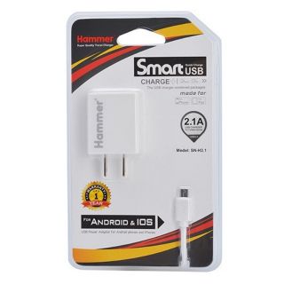 Bộ sạc hammer 2.1A chính hãng chuôi micro và iPhone !