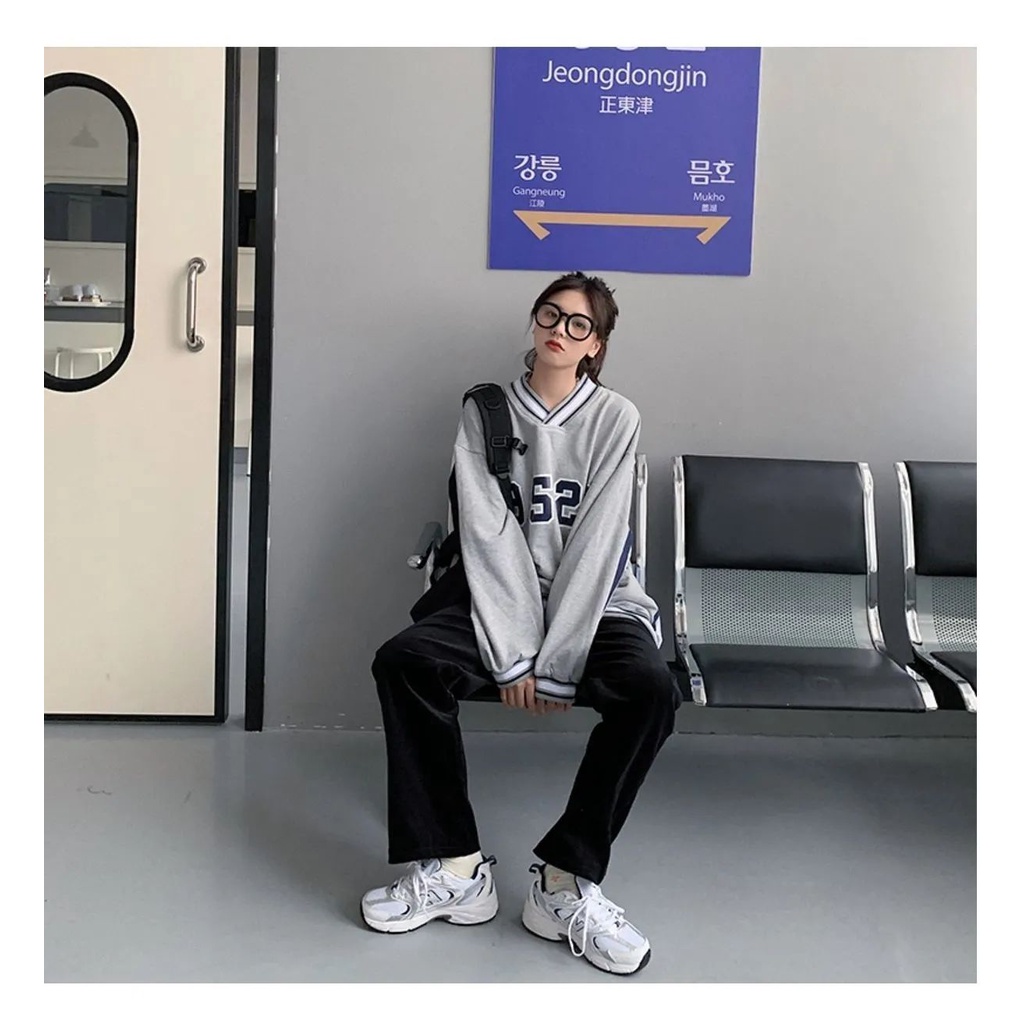 Quần Nhung Ống Rộng Lưng Cao Màu Sắc Đơn Giản JH-YDQ-11