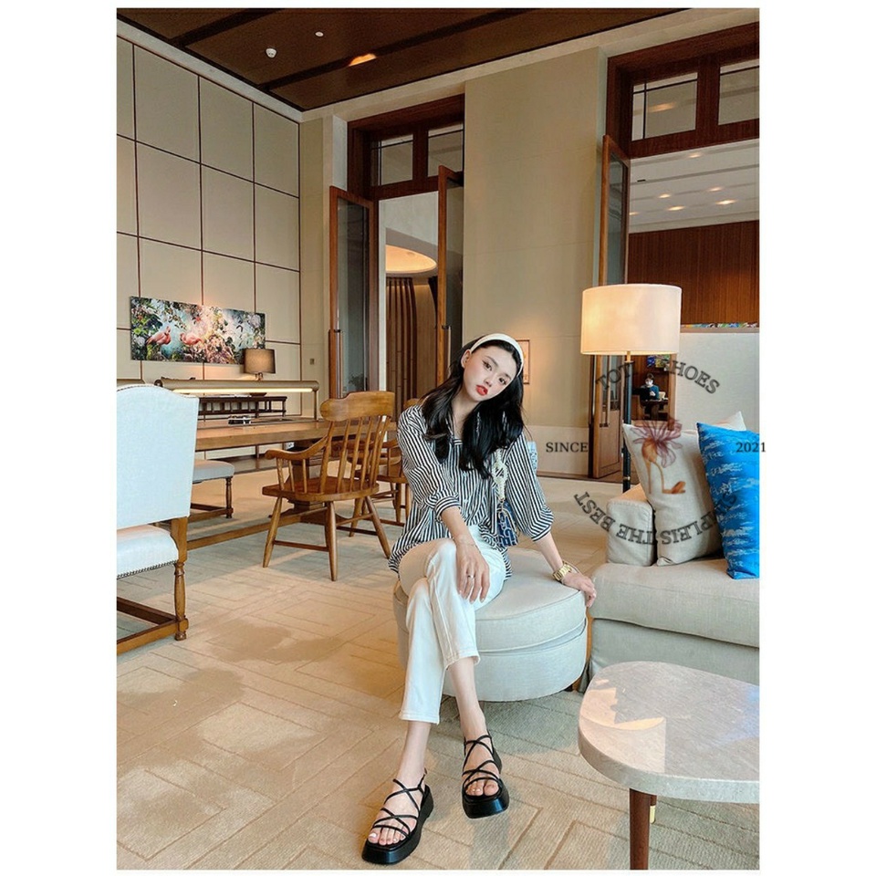 SANDAL NỮ TOTIIE SHOES - GIÀY THỜI TRANG XUỒNG QUAI NGANG DÂY MẢNH ĐẾ BẰNG SANG CHẢNH S2205090