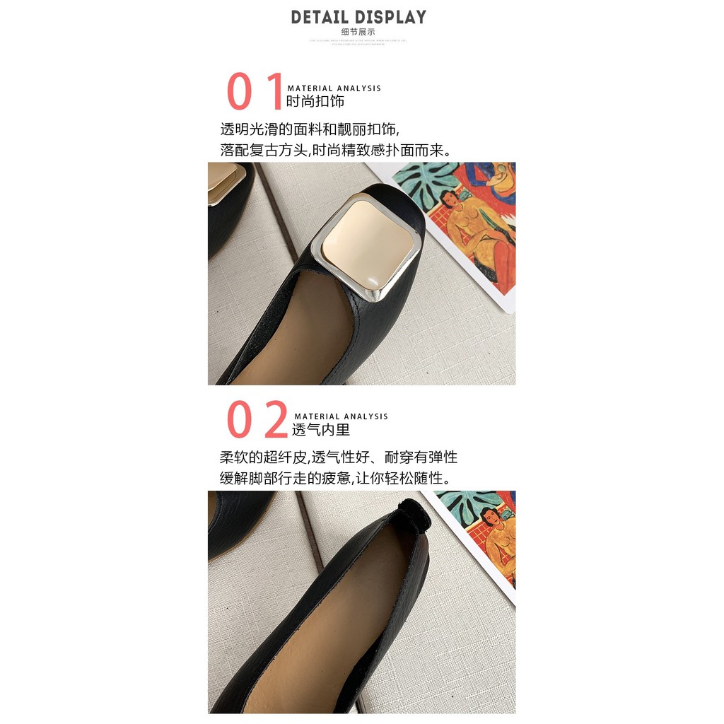 Giày Búp Bê Mũi Vuông Thời Trang Xuân Thu 2021 Cho Nữ | BigBuy360 - bigbuy360.vn