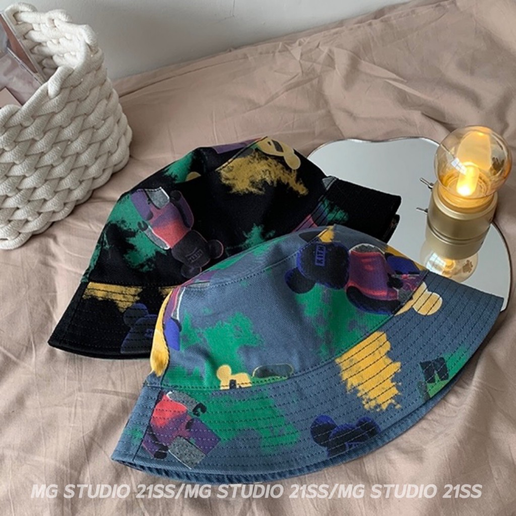 Mũ Tai Bèo MG STUDIO Họa Tiết Graffiti Gấu Hoạt Hình Thời Trang