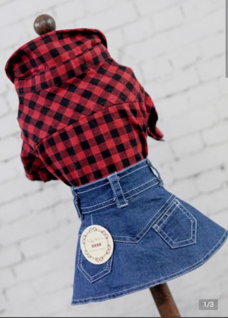 Chân váy bò cho cún