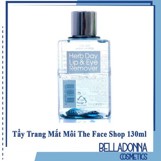 Tẩy Trang Mắt Môi TheFaceShop Herb Day Lip & Eye Makeup Remover Waterproof 130ml