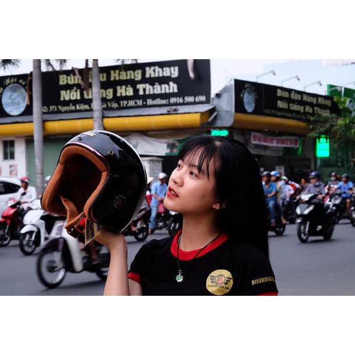 MŨ BẢO HIỂM 3/4 BULLDOG V3 Đen Bóng