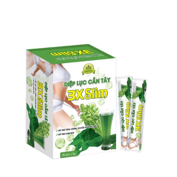 Diệp lục cần tây 3X Slim giúp giảm mỡ thừa Hàng chính hãng