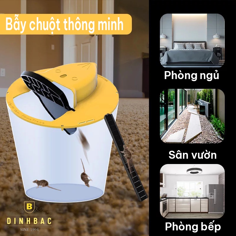 Bẫy chuột nắp thùng thông minh sử dụng nhiều lần không gây mùi