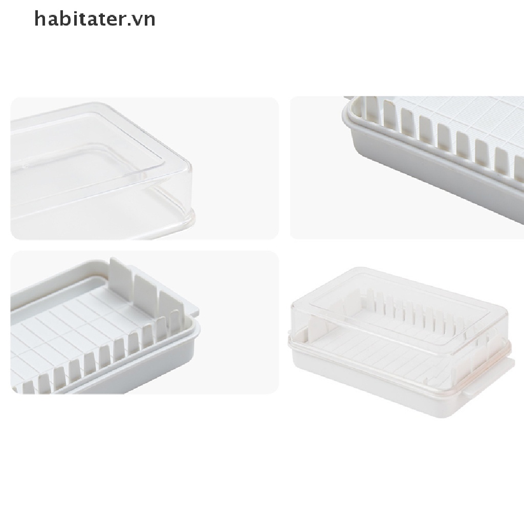 Khay Đựng Bơ / Phô Mai Trong Suốt Có Nắp Đậy Tiện Dụng Cho Nhà Bếp