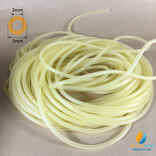 Ống dẫn silicon vàng đục chịu hóa chất kích thước 3mmx5mm dài 3m
