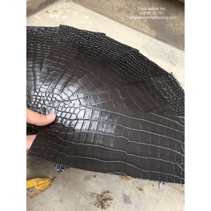 Phôi ví nam da cá sấu làm đồ da handmade