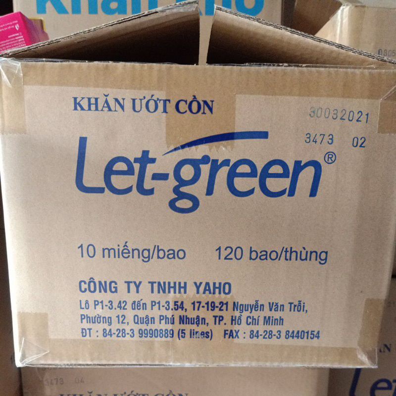 Khăn Ướt Cồn Let Green 10 Tờ