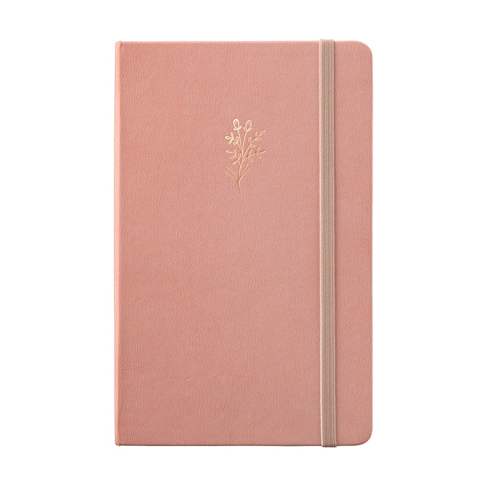Sổ tay bujo hoạ tiết ép nhũ chìm Asthetic Floral 196 trang giấy 100GSM
