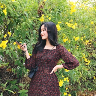Đầm vol bông nhí
