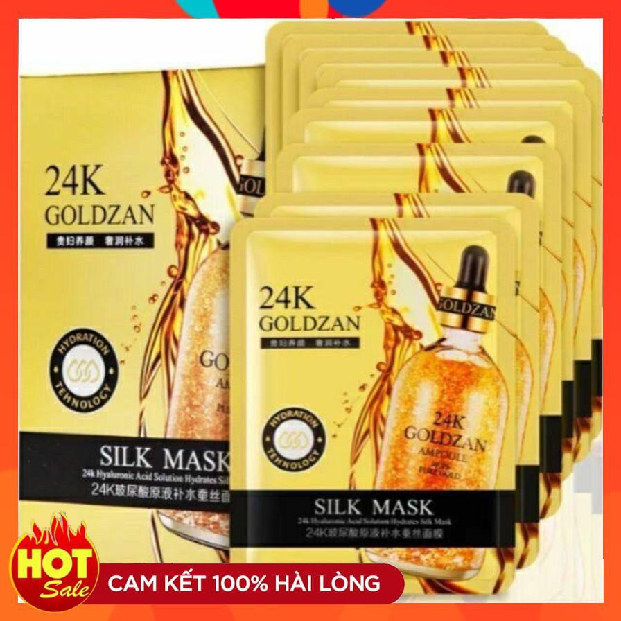 Hộp 10 miếng mặt nạ vàng 24k Goldzan