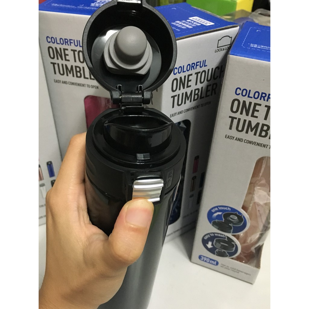 Bình Giữ Nhiệt Lock&amp;Lock Colorful One Touch Tumbler LHC3222 [390ML] - Hàng chính hãng BH 6 Tháng