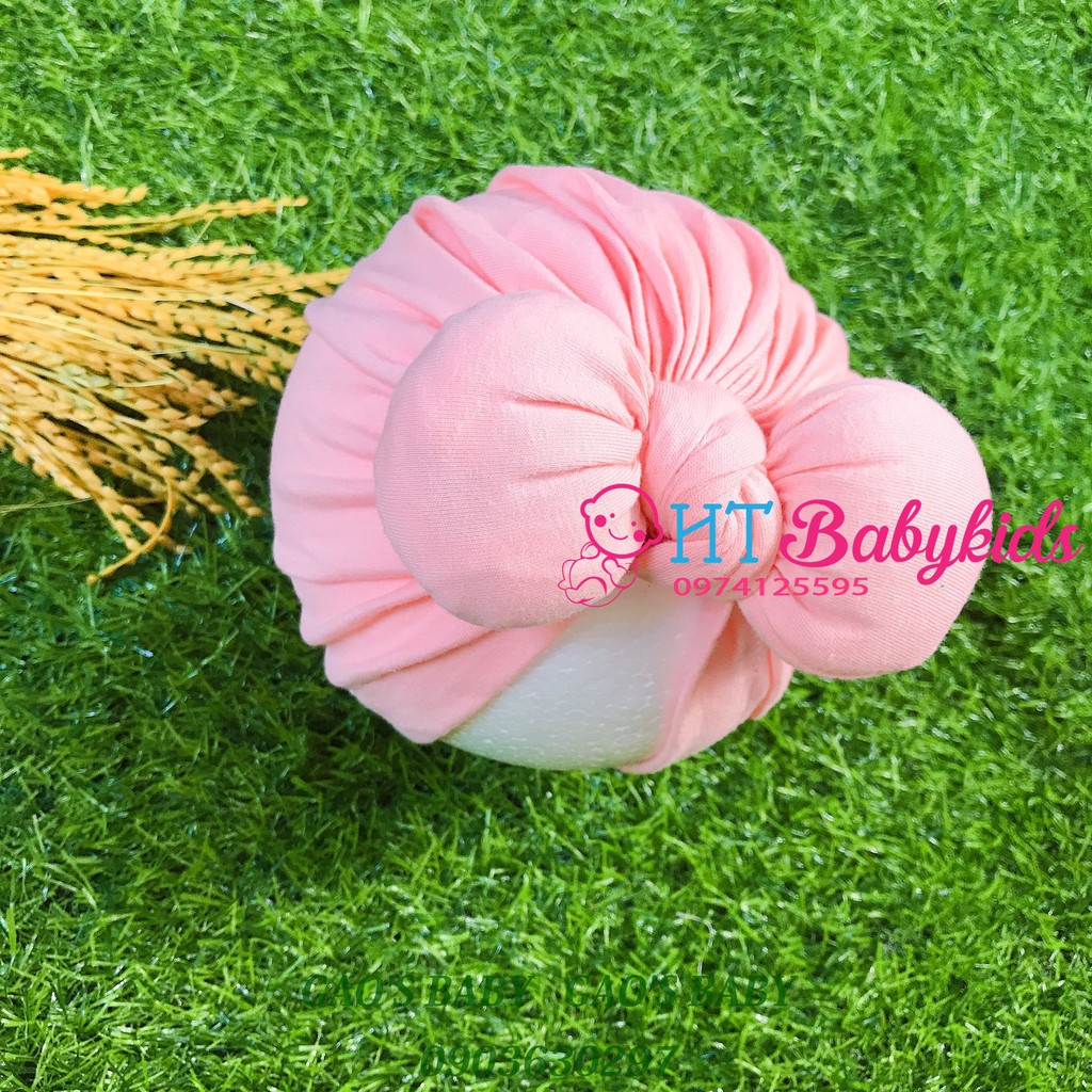 Nón Turban Cho Bé Kiểu Nơ Tròn Đáng Yêu