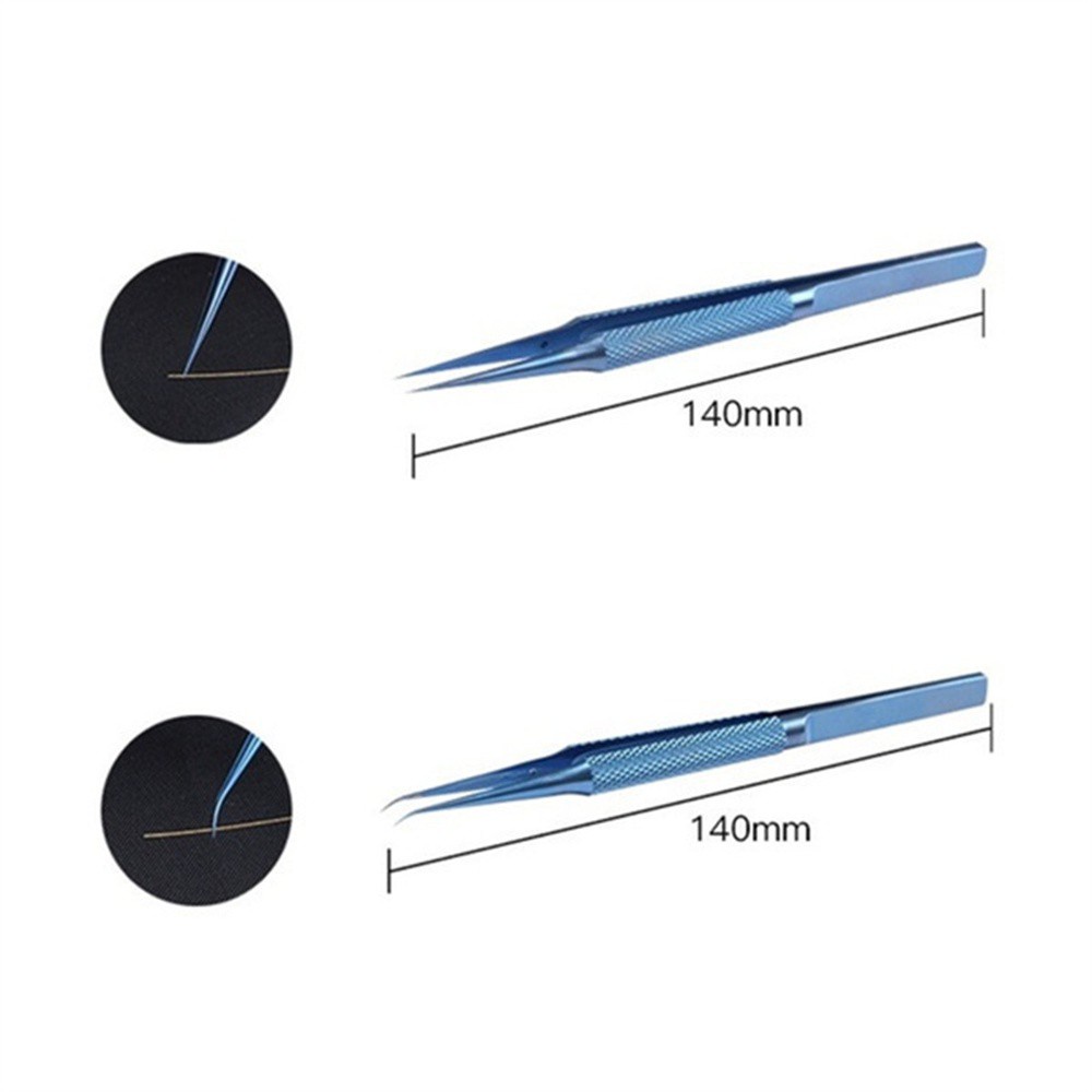 Nhíp đầu nhọn chuyên dụng cho sửa chữa bo mạch điện thoại bằng hợp kim titan 14cm 0.15mm